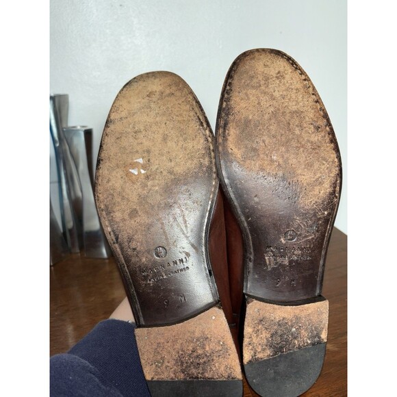 Magnanni Brown Leather Loafer Dress Shoes 9 Almond Toe Tassle 10265 Quiet Luxury main image 7